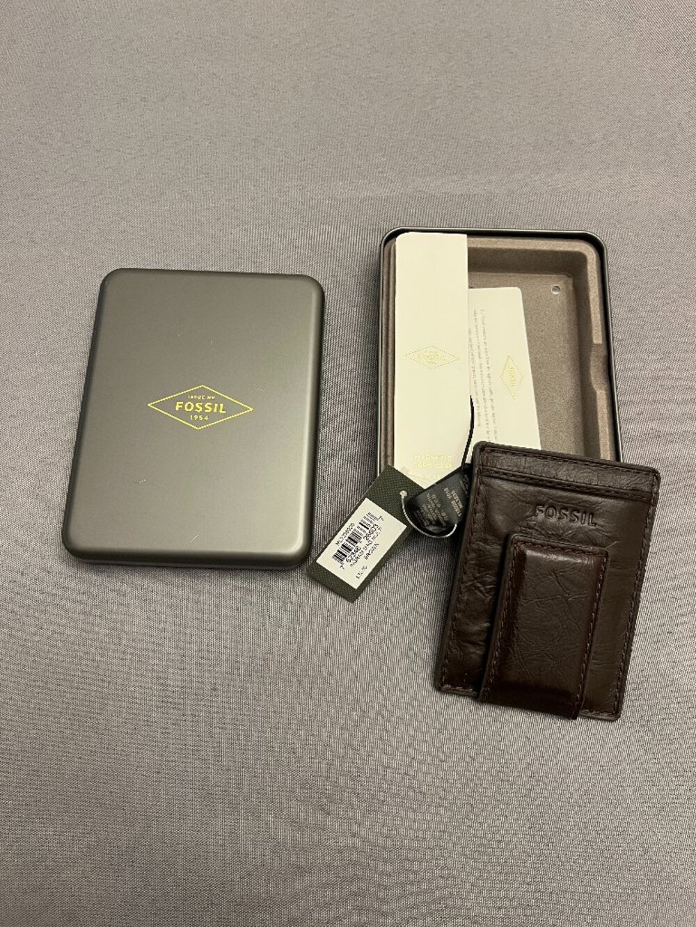 Fossil Ingram Leather Magnetic Card Case - New